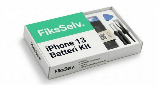 iPhone 13 Batteri Udskiftning — Komplet DIY Samlekit | FiksSelv