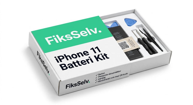 iPhone 11 Batteri Udskiftning — Komplet DIY Samlekit | FiksSelv
