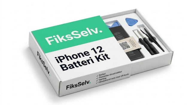 iPhone 12 Batteri Udskiftning — Komplet DIY Samlekit | FiksSelv